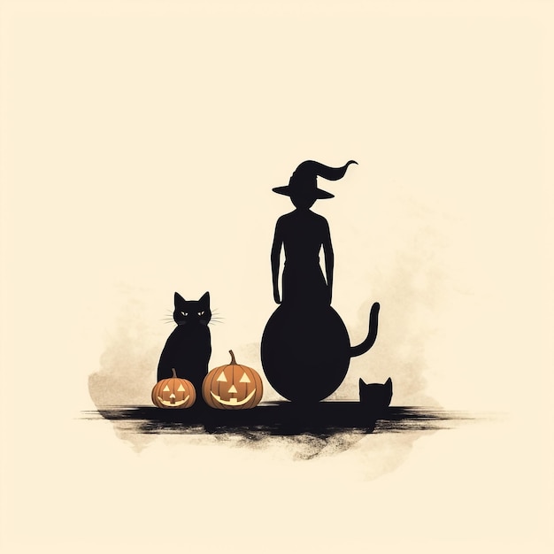 Foto schwarze katze süßes haustierkostüm halloween-tag