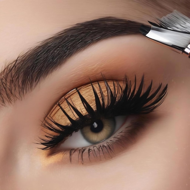 Schwarze, matte Wimperntusche für Wimpern oder Eyeliner-Texturhintergrund