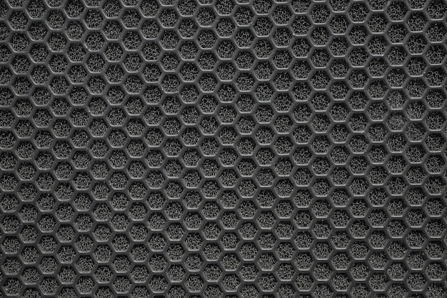 Schwarze Mesh-Metallstruktur als Hintergrund