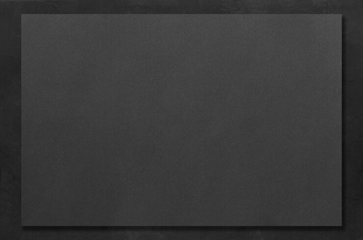 Schwarze rechteckige Mockups auf dunklem Betonhintergrund Designelemente oder Portfolio Kopierbereich