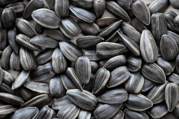 Schwarze Sonnenblumenkerne als Hintergrund