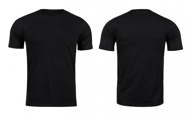 Schwarze T-Shirts vorne und hinten