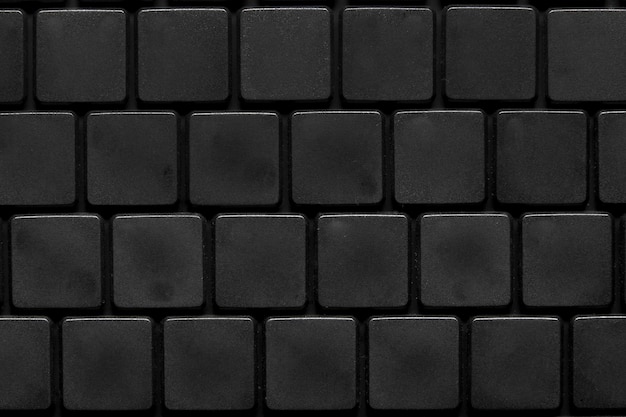 Schwarze Tastatur mit leeren Tasten