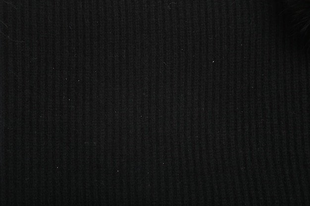Schwarze Textur Wolle Nahaufnahme, gewebtes Tuch, Gestrick