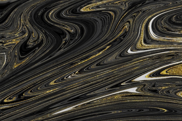 Schwarze und goldene Marmorstruktur