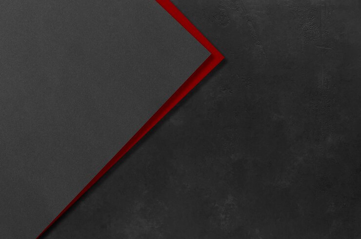 Schwarze und rote rechteckige Mockups auf dunklem Betonhintergrund Designelemente oder Portfolio
