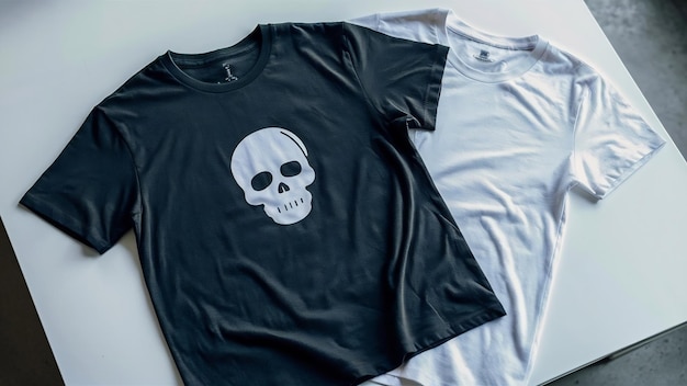 Schwarze und weiße T-Shirts