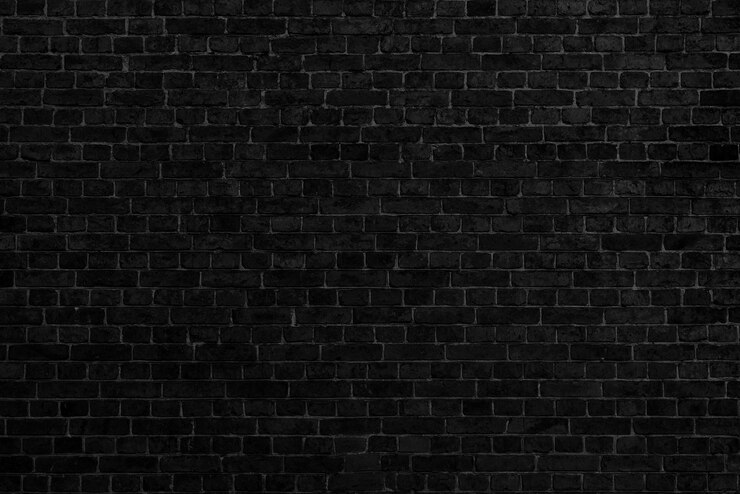 Schwarze Ziegelsteinmauer