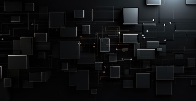 schwarzer abstrakter quadratischer Hintergrund