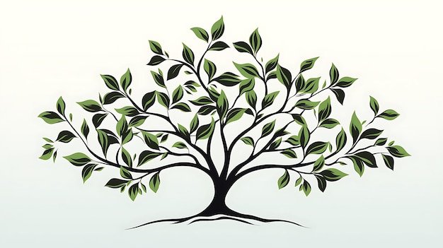 Schwarzer Baum-Silhouette, isolierter Hintergrund, schwarzer Baum-ClipArt