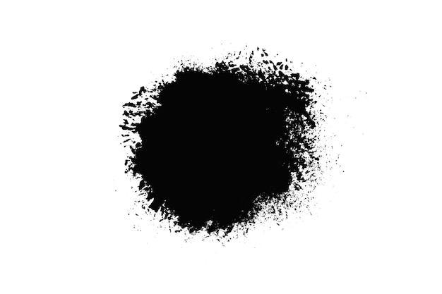 Schwarzer Farbstrich isoliert auf weißem Hintergrund