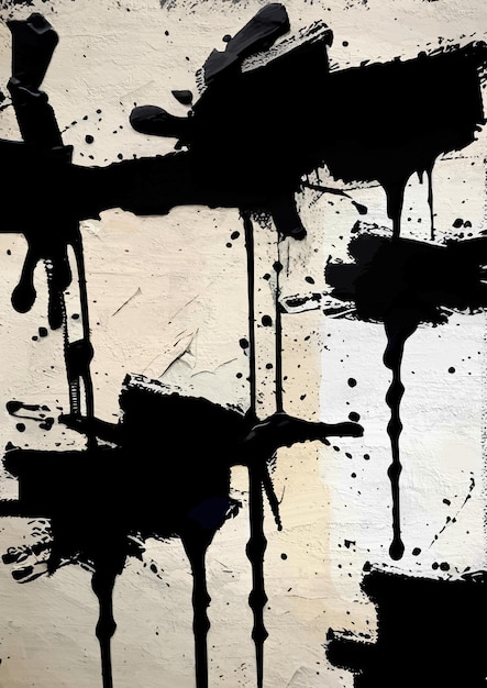 Schwarzer Grunge-Tintenhintergrund-Leinwand-Kunstdruck