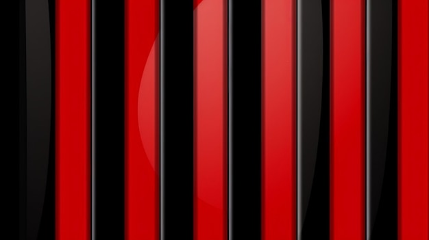 Schwarzer Hintergrund mit einem Streifen aus roten und weißen Linien, der eine optisch auffällige und minimalistische Komposition schafft