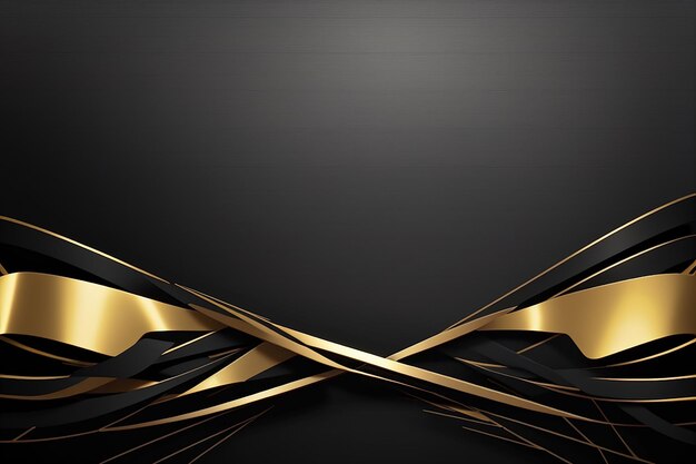 Schwarzer Hintergrund mit eleganten goldenen Beschnitten modernes kreatives Konzept abstrakte Vektorillustration