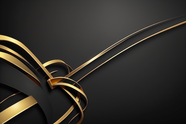 Schwarzer Hintergrund mit eleganten goldenen Beschnitten modernes kreatives Konzept abstrakte Vektorillustration