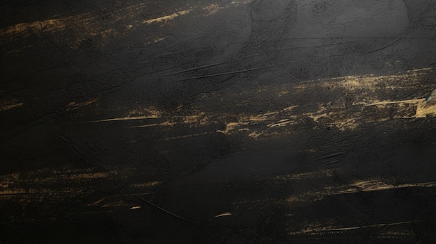 Schwarzer Hintergrund mit Grunge-Textur, dekoriert mit glänzenden goldenen Linien, schwarzer Gold, luxuriöser Hintergrund