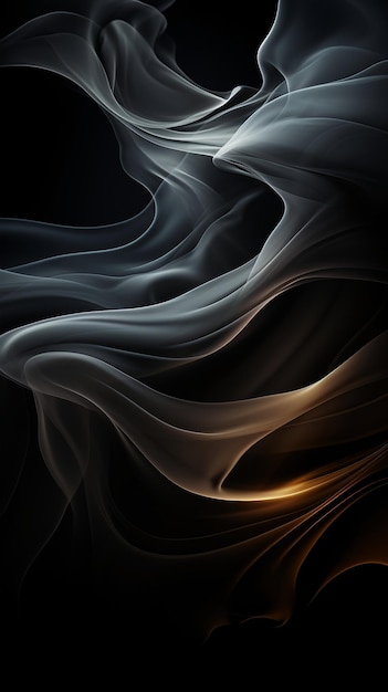 Schwarzer Hintergrund mit Rauch-Hintergrundbild für das Telefon