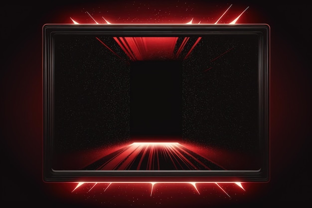 Schwarzer Hintergrund mit roter Reflexion Effekt des analogen Bildes der Vintage-Filmfotografie