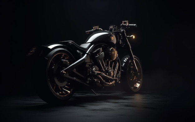 Foto schwarzer hintergrund, motorrad, schwarzes motorradbild