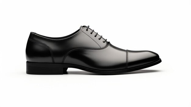 Schwarzer Oxford-Schuhe mit schlankem Design mit Spitze und Stahlschwanz