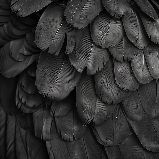 Schwarzer Schwanenfeder Hintergrund Schwarzes Gefiedermuster Flügel Federtextur mit Kopierraum
