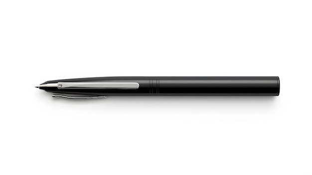 Schwarzer Stift lokalisiert auf weißem Hintergrund
