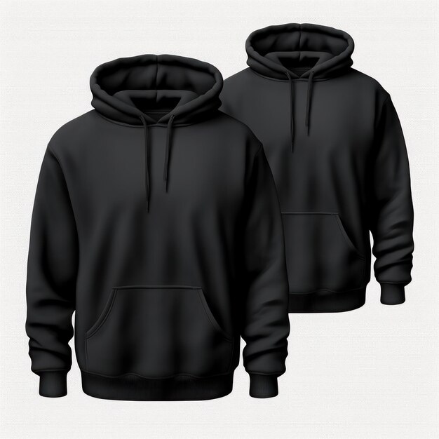 Schwarzer T-Hoodie mit Isolierung