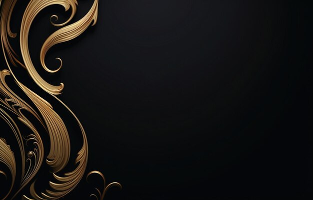 Schwarzer und goldener Luxushintergrund mit Kopierraum