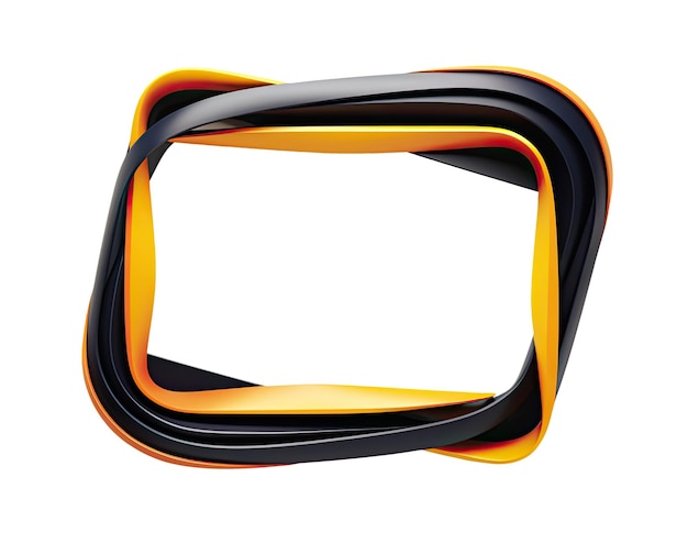 Schwarzer und orangefarbener Rahmen