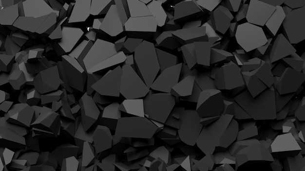 Schwarzer zerbrochener Stein abstrakter Hintergrund