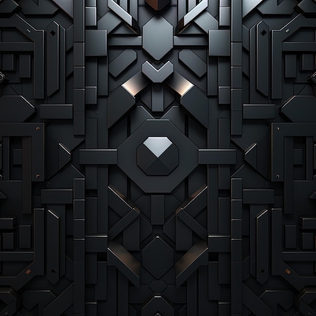 Schwarzes Design, inspiriert von geometrischen Mustern