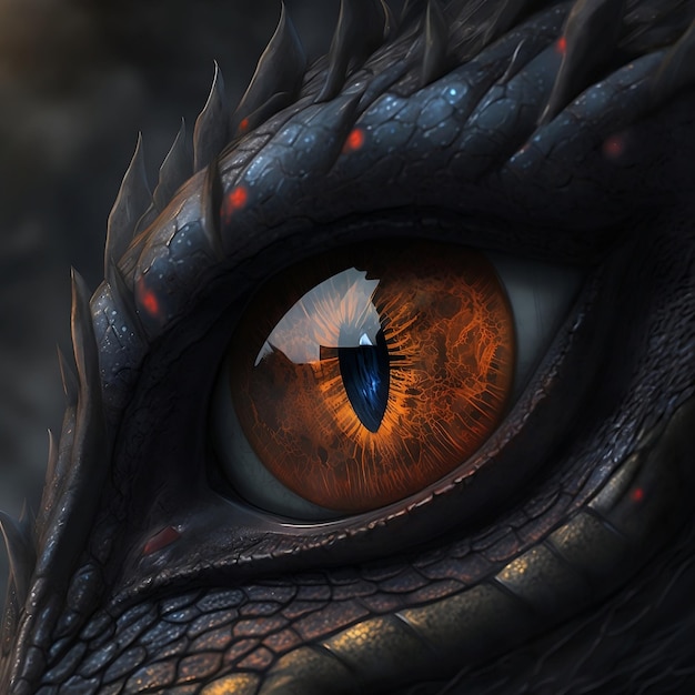 Schwarzes Drachen-Auge