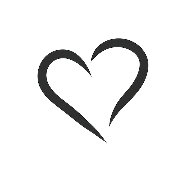 Schwarzes Herz-Waffenstift-Symbol