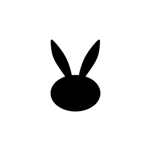 Schwarzes Kaninchen auf weißem Hintergrund