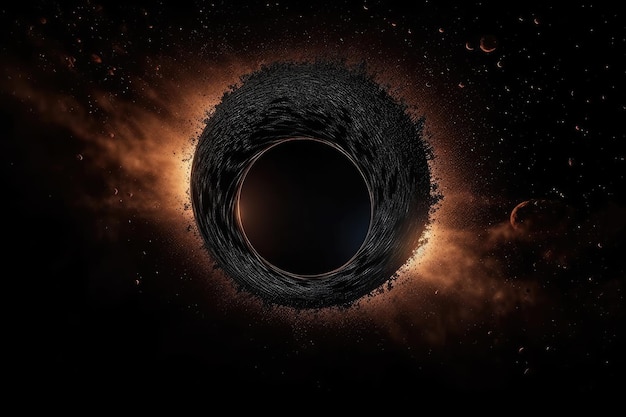Schwarzes Loch im Universum Generative KI
