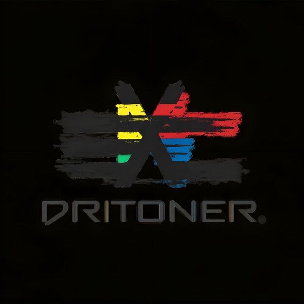 Foto schwarzes mehrfarbiges logo