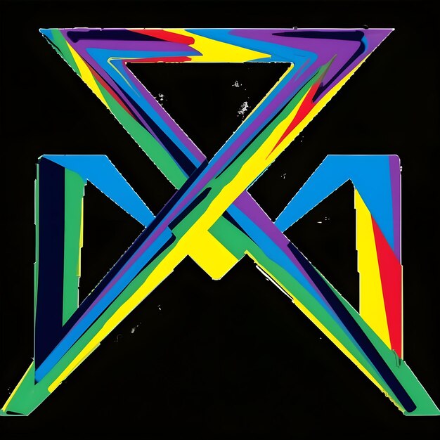 schwarzes mehrfarbiges Logo