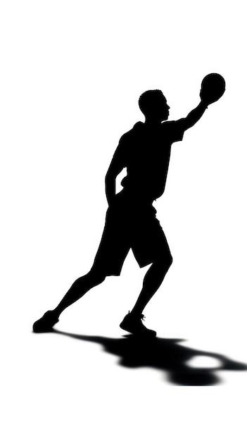 schwarzes Silhouett einer tanzenden Person
