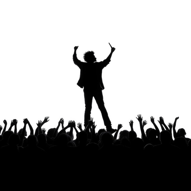 Foto schwarzes silhouett einer tanzenden person