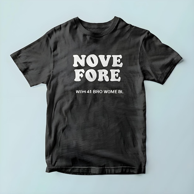 Schwarzes T-Shirt-Mockup-Design Generativ von ai