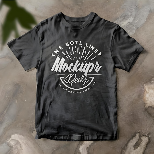 Schwarzes T-Shirt-Mockup-Design Generativ von ai