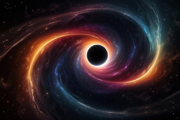 Schwarzloch Science-Fiction-Hintergrundbild Schönheit des Weltraums