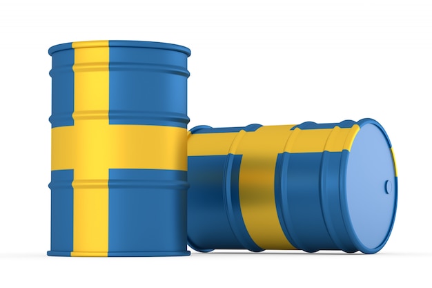 Schweden-Öl redete die lokalisierten Flaggenfässer an