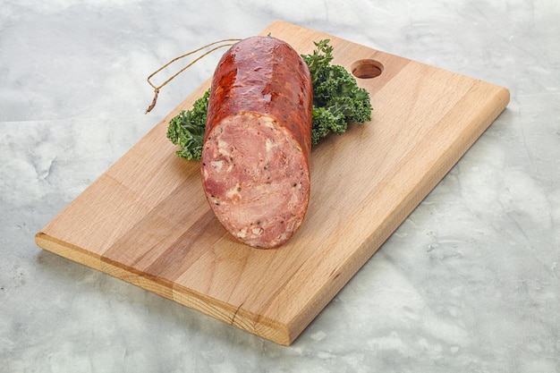 Schweineschinkenwurst über Bord