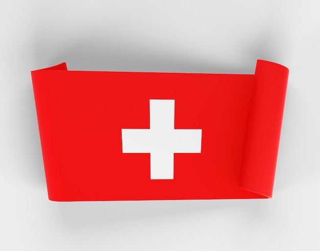 Schweiz Ribbon Banner