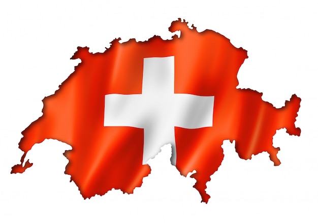 Schweizer Flaggenkarte