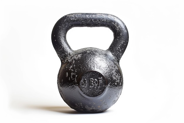 Foto schwere kettlebell auf weißem hintergrund