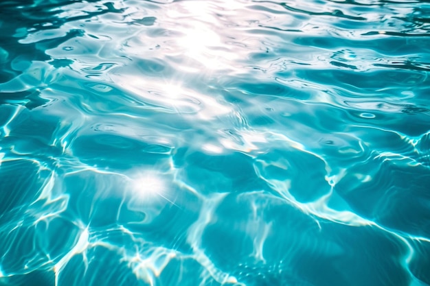 Schwimmbad mit sonnigem Reflexionshintergrund