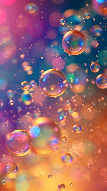 Schwimmende Luftblasen füllen den Raum mit zarter Schönheit und Leichtigkeit