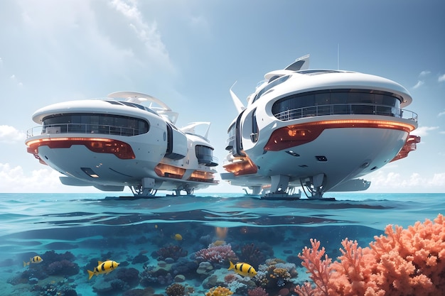 Schwimmende selbstfahrende Bauplattformen für Meeresprojekte